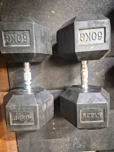 Rogue 60kg hex dumbbells pair - rogue,